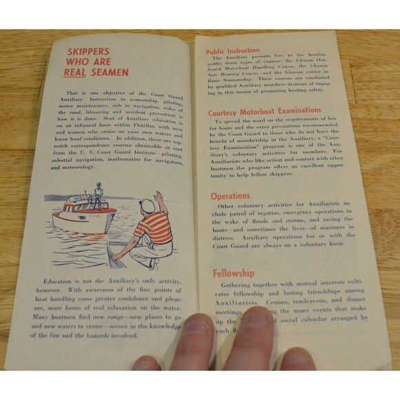 1962 Brochure Ahoy Skipper Coast Guard Auxiliary United States Boating Safety - Picture 3 of 5